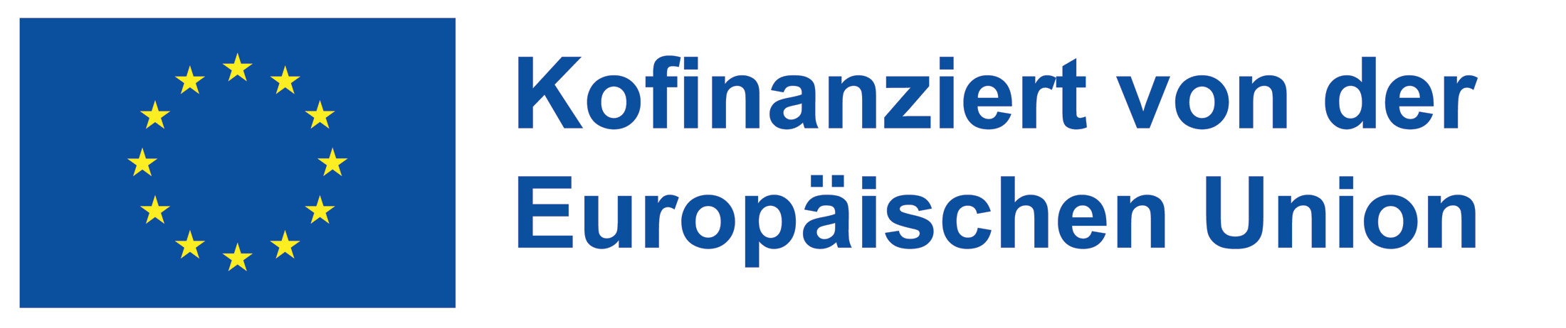 Logo Europäische Union mit der Aufschrift "Kofinanziert von der Europäischen Union"