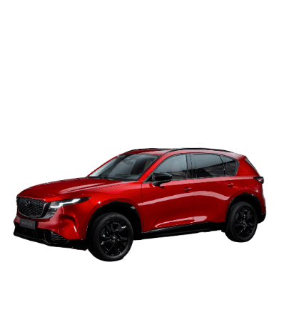 Der Mazda CX-5 2026 in der Farbe Soul Red Crystal in Seitenansicht